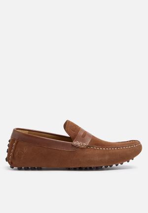 base london brown loafers