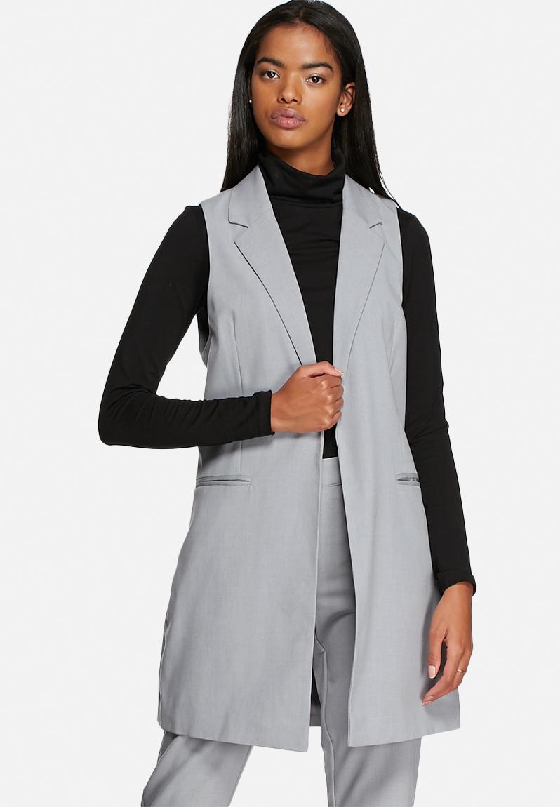 Roxy Long Waistcoat Light Grey Melange Vero Moda Jackets