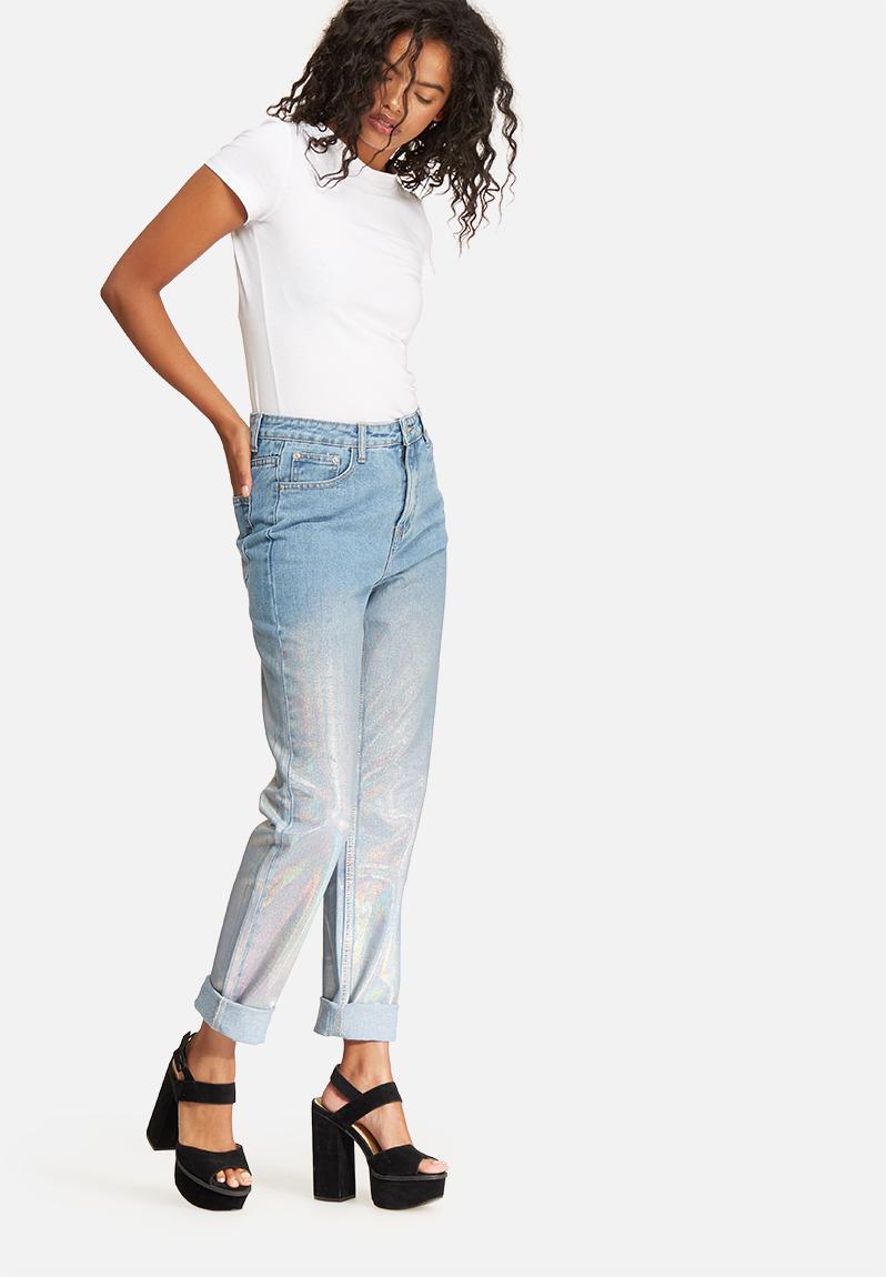 Light holographic jeans - blue Glamorous Jeans | Superbalist.com