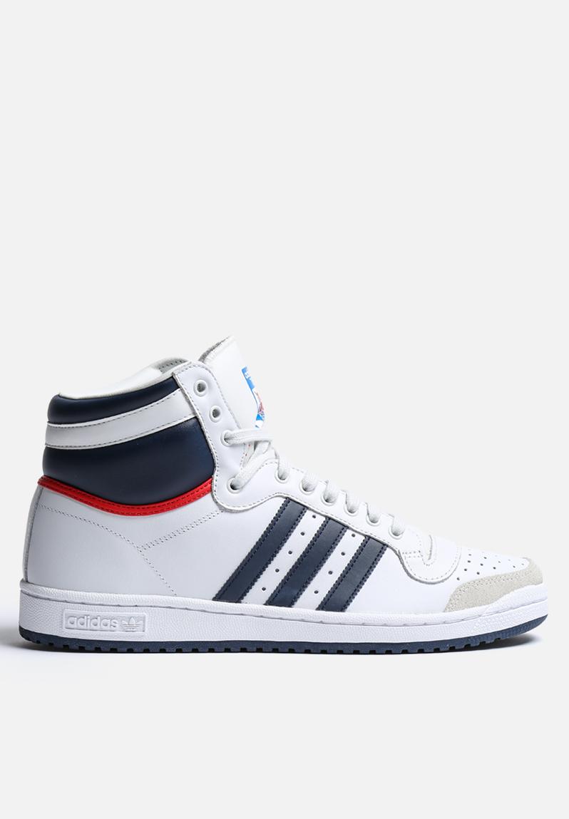 Top Ten Hi - D65161 - Neo White / Navy / Red adidas Originals Sneakers ...