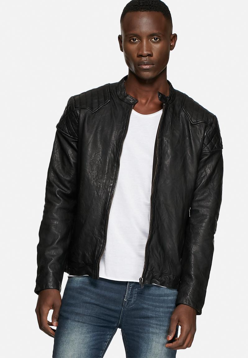 Ryan Leather Jacket - Black Selected Homme Jackets | Superbalist.com