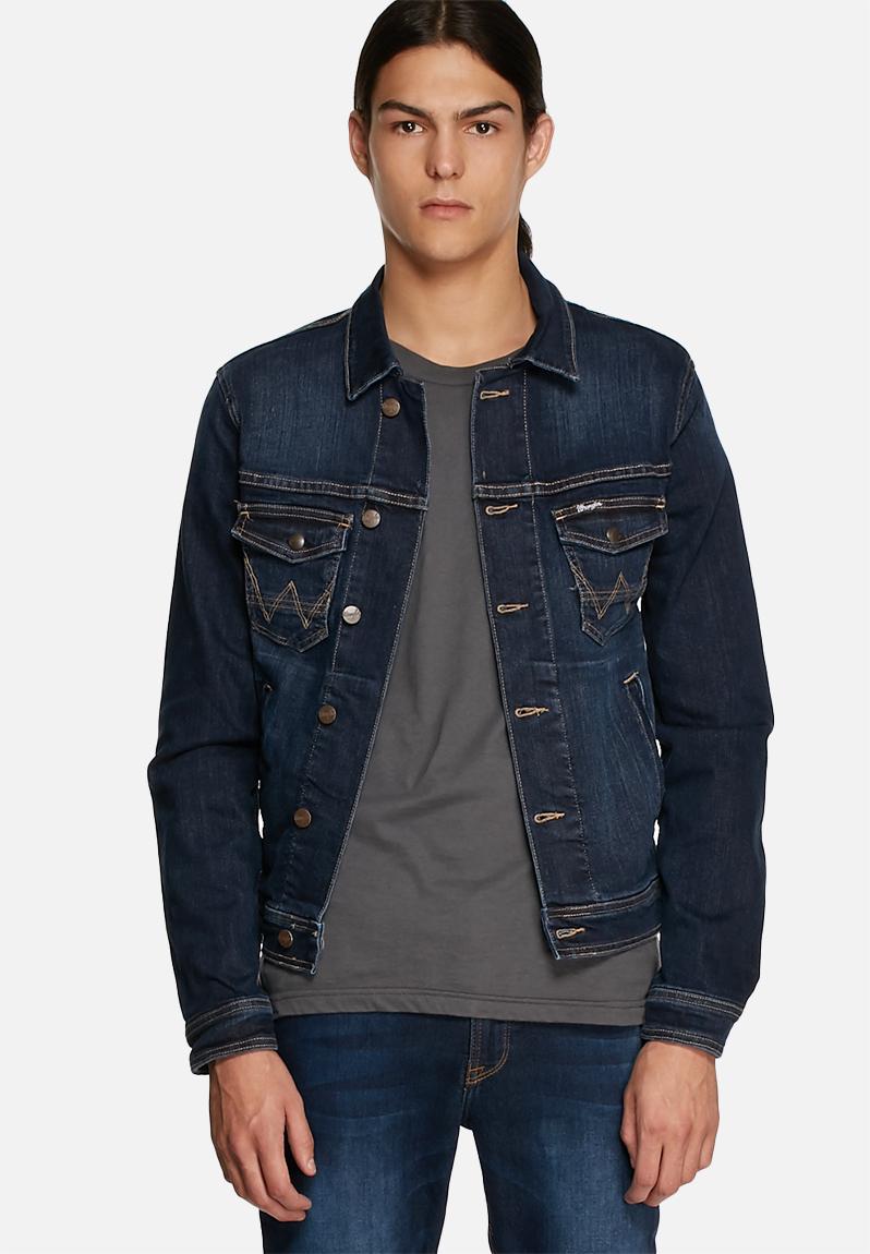 Long sleeve denim jacket dark wash Wrangler Jackets