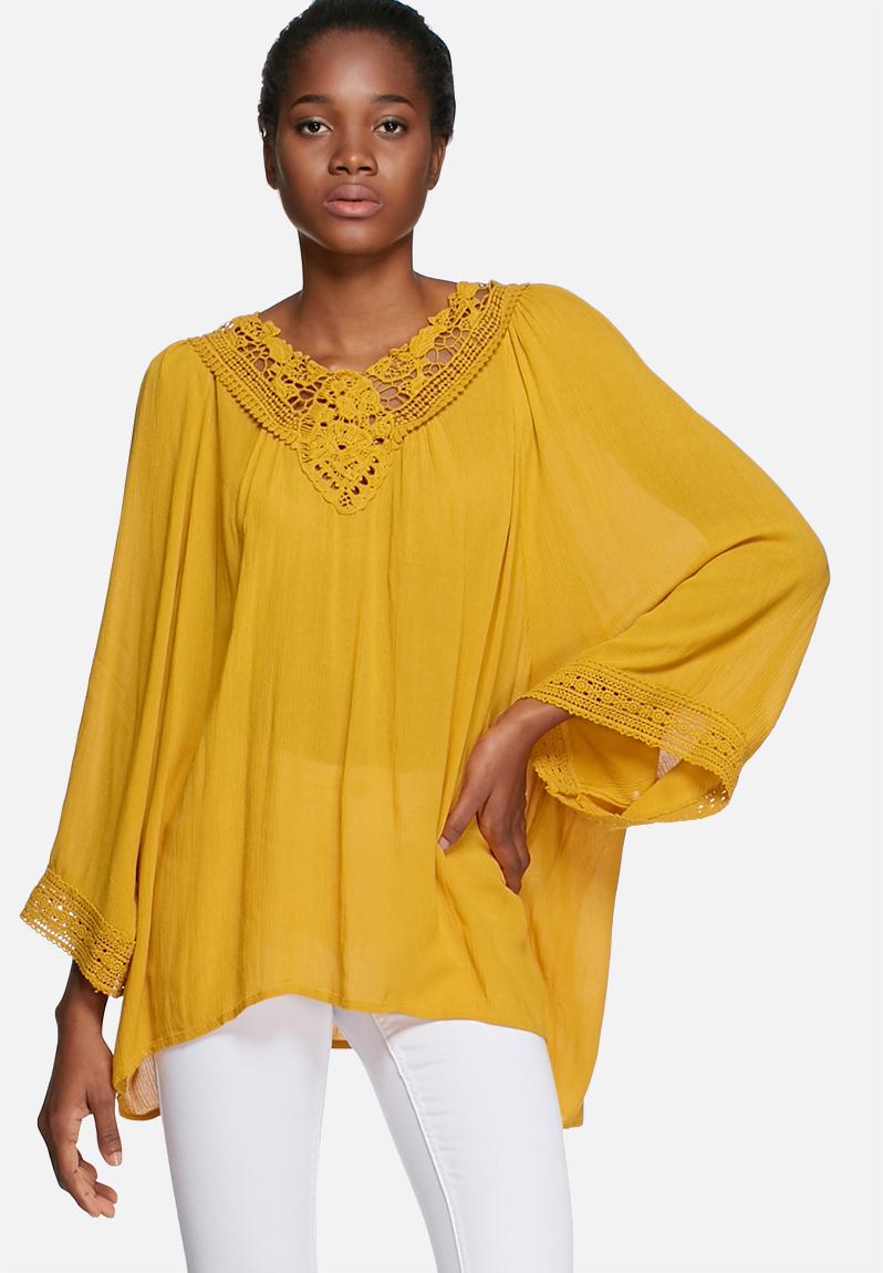 womens yellow tops blouses