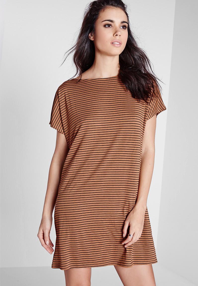 black striped t shirt dress