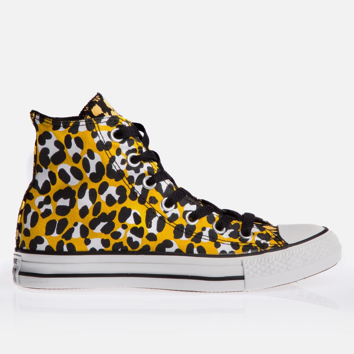 Chuck Taylor Animal Hi Yellow &amp; Black Leopard Converse