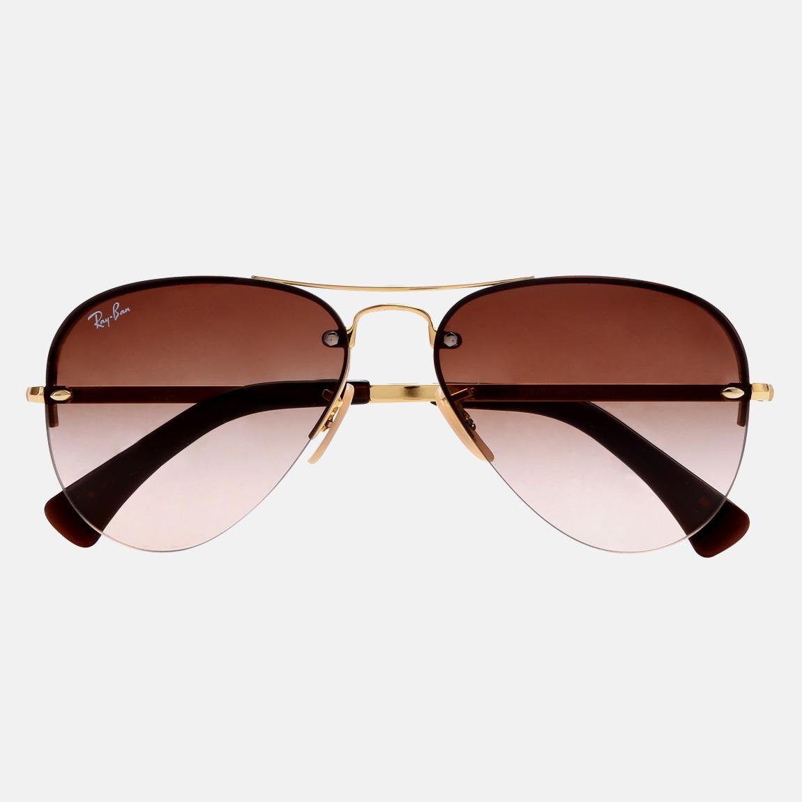 Frameless Aviators Gold Brown Ray Ban Eyewear 6669