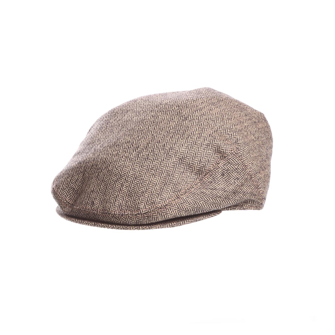 Poor Boy Cap – Brown & Black Herringbone High Fashion Hattery Headwear ...