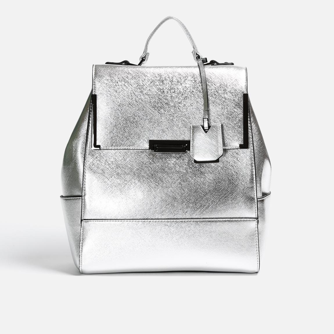 silver handbags new look